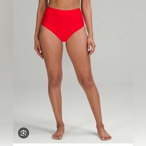 BNWOT Lululemon Waterside Swim Bottom in True Red Size 6
